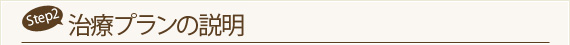 Step2　治療プランの説明